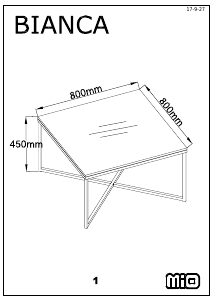 説明書 Mio Bianca コーヒーテーブル