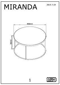 Manual Mio Miranda Coffee Table