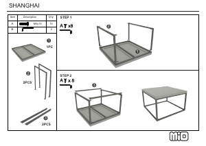 Manual Mio Shanghai Măsuţă de cafea