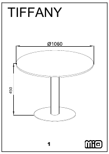 Manual Mio Tiffany Măsuţă de cafea