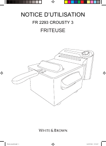 Manual White and Brown FR 2293 Deep Fryer