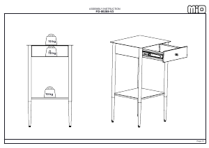 Manual Mio Franklin Bedside Table