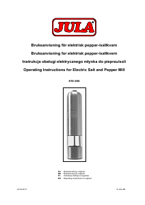 Bruksanvisning Menuett 810-355 Peppar och saltkvarn