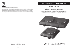 Handleiding White and Brown PC 432 Kookplaat