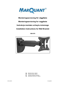 Bruksanvisning MarQuant 929-079 Veggfeste