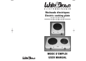 Mode d’emploi White and Brown PC 453 Table de cuisson