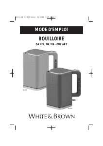 Mode d’emploi White and Brown DA 923 Bouilloire