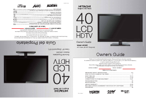 Manual Hitachi L40C205 LCD Television