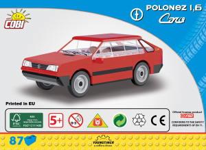 Bruksanvisning Cobi set 24536 Youngtimer Polonez 1.6 Caro