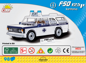 Instrukcja Cobi set 24545 Youngtimer FSO 125p Sanitarka