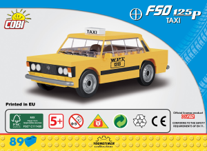 Manuál Cobi set 24547 Youngtimer FSO 125p Taxi