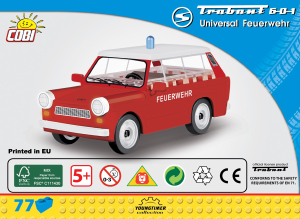 Käyttöohje Cobi set 24555 Youngtimer Trabant 601 Universal Feuerwehr