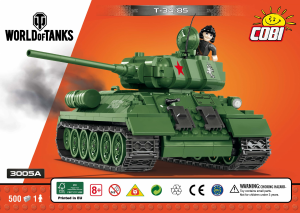 Instrukcja Cobi set 3005A World of Tanks T-34/85 Hellcat