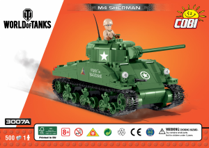 Käyttöohje Cobi set 3007A World of Tanks M4 Sherman