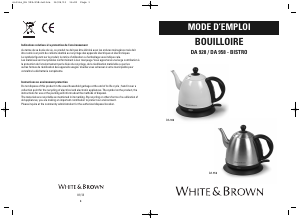 Mode d’emploi White and Brown DA 958 Bouilloire