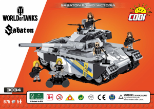 Instrukcja Cobi set 3034 World of Tanks Sabaton Primo Victoria