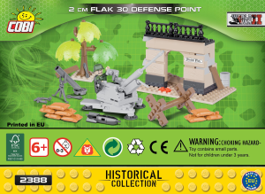 Manual Cobi set 2388 Small Army WWII 2cm Flak 30 Defense point