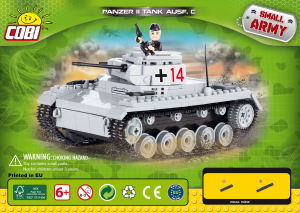 Rokasgrāmata Cobi set 2459 Small Army WWII Panzer II Ausf. C