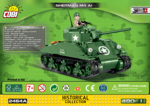 Rokasgrāmata Cobi set 2464A Small Army WWII Sherman M4A1