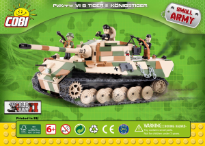 Manual Cobi set 2480 Small Army WWII Tiger II PzKpfw VI B Königstiger