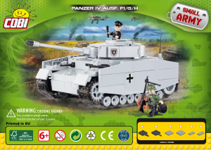 Rokasgrāmata Cobi set 2481 Small Army WWII Panzer IV ausf. F1/G/H