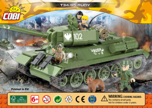 Käyttöohje Cobi set 2486 Small Army WWII Rudy 102 T-34/85