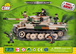 Návod Cobi set 2487 Small Army WWII Tiger PzKpfw VI Ausf. E