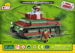 Käyttöohje Cobi set 2493 Small Army WWII Somua S-35