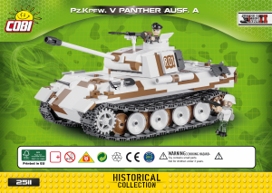 Rokasgrāmata Cobi set 2511 Small Army WWII Panzer V Panther Ausf. A