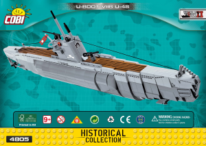 Käyttöohje Cobi set 4805 Small Army WWII U-boot U-48 VII B