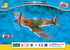 Manual Cobi set 5518 Small Army WWII Hawker Hurricane Mk I