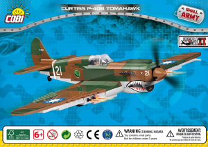 Käyttöohje Cobi set 5527 Small Army WWII Curtiss P-40B Tomahawk