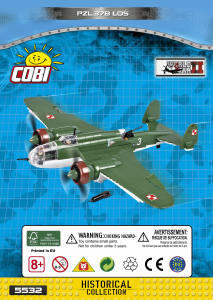 Instrukcja Cobi set 5532 Small Army WWII PZL.37B Łoś