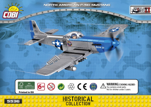 Vadovas Cobi set 5536 Small Army WWII North American P-51D Mustang