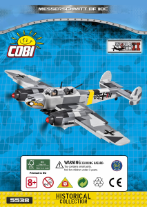 Vadovas Cobi set 5538 Small Army WWII Messerschmitt Bf 110C