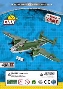 Vadovas Cobi set 5541 Small Army WWII North American B-25B Mitchell