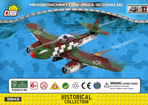 Käyttöohje Cobi set 5543 Small Army WWII Messerschmitt Me 262A