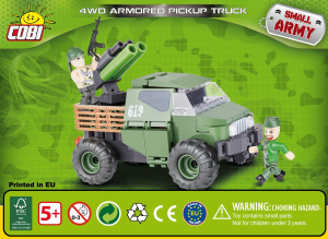 Manual Cobi set 2160 Small Army Armoured pickup truck