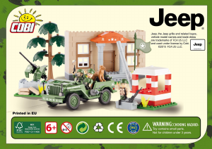 Manual Cobi set 24302 Jeep Willys MB barracks with checkpoint