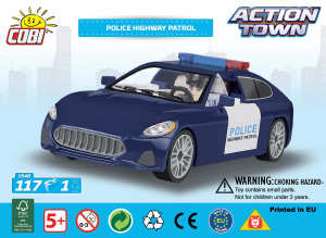 Manual Cobi set 1548 Action Town Mașină de poliție