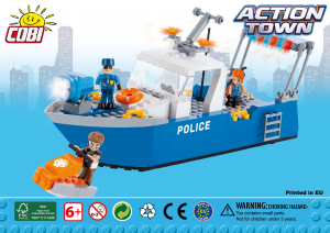 Manual Cobi set 1577 Action Town Police patrol boat