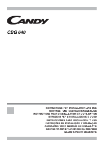 Manual Candy CBG640/1X Cooker Hood