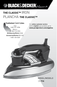 Manual de uso Black and Decker F54 Plancha