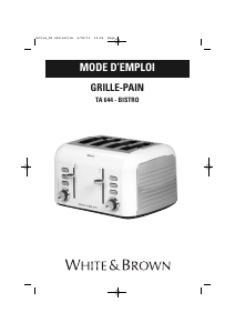 Mode d’emploi White and Brown TA 644 Grille pain