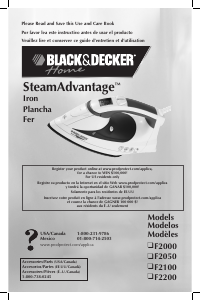 Manual Black and Decker F2050 Iron