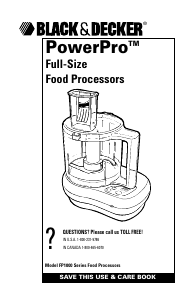 Manual Black and Decker FP1000 Food Processor