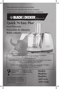 Handleiding Black and Decker FP1450C Keukenmachine