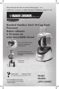 Manual Black and Decker FP1550SDC Food Processor