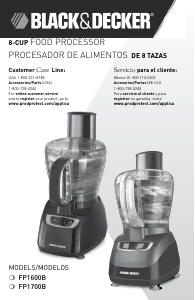 Manual de uso Black and Decker FP1700B Robot de cocina