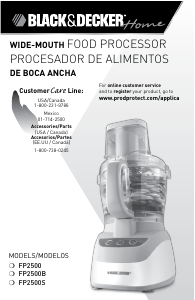 Manual de uso Black and Decker FP2500B Robot de cocina